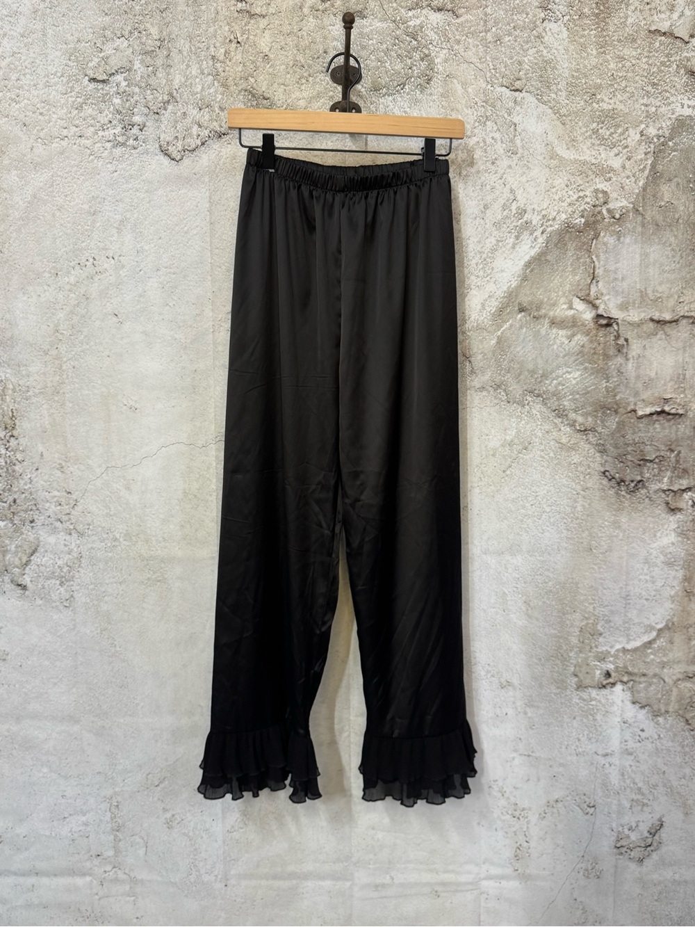 Black Ruffle Hem Kids Bottoms